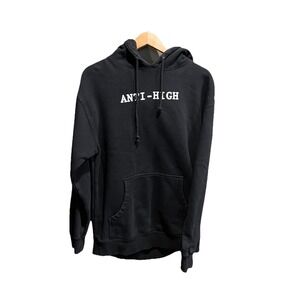 Rihanna Anti-High 2016 Tour Black Graphic Men's Hoodie‎ Sweater Size Medium